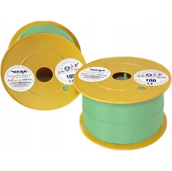 elektrický kabel Vodič LGY/H05V-K 1,50 mm2 100 m Světle zelený