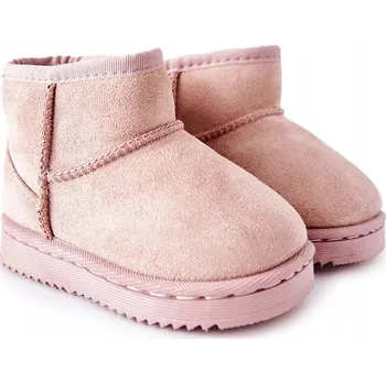 Dívčí zimní obuv DĚTSKÉ ZATEPLENÉ SNĚHULE RŮŽOVÉ VEL. 29