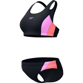 Dámské plavky Speedo Colourblock Splice 2PC 2.0 Neon Violet L - UK36