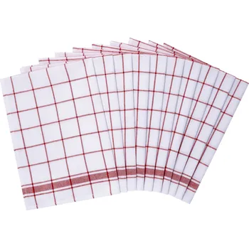 W5 Kuchyňské utěrky, 50 x 70 cm, 10 kusů (červená)