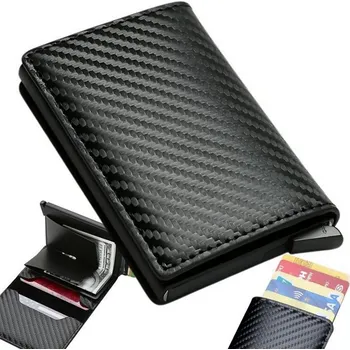 Peněženka Verk 27584 Vysouvací peněženka RFID proti krádeži černá