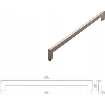 Nábytkové kování Nábytková úchytka SIRO 2183-328ZN21 vzhled nerezové oceli