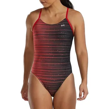 Dámské plavky Tyr Speedwarp Cutoutfit Red XL - UK38