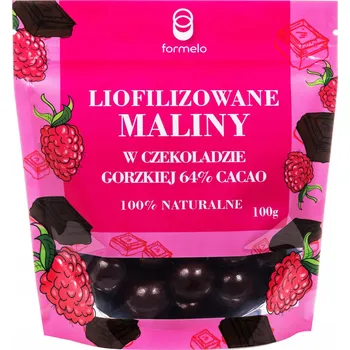 Sušená potravina Lyofilizované maliny v hořké čokoládě Formelo 100 g