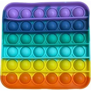 POP IT Pop It Rainbow antistresová hračka Čtverec