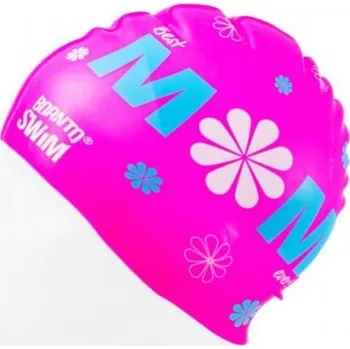 Plavecká čepice Plavecká čepice BornToSwim Mom Swimming Cap Růžová