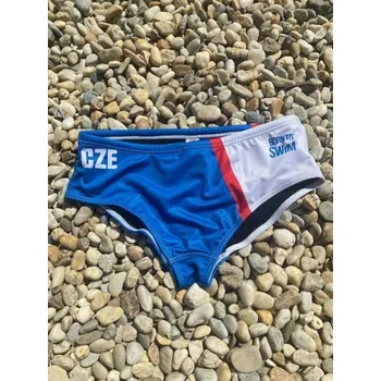 Pánské plavky Pánské plavky BornToSwim CZE Brief Blue/White L