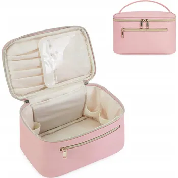 Kosmetická taška WANDERING NATURE Velká dámská kosmetická taška organizér Růžová