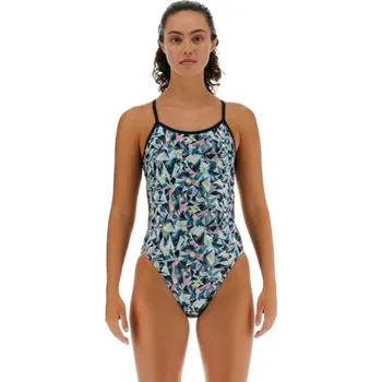Dámské plavky Tyr Durafast Elite Crosscut Tieback Prismbreak Black/Multi S - UK32