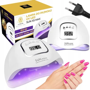 UV lampa na nehty UV LED LAMPA NA NEHTY 80W PRO HYBRIDNÍ GELY SILNÁ HYBRIDNÍ SUN X5 MAX LCD