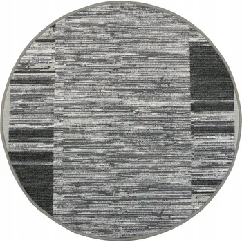 Koberec Průměr 80 cm kulatý protiskluzový koberec šedý