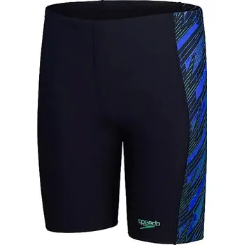 Pánské plavky Speedo Hyperboom Panel Jammer Black/Curious Blue/True Cobalt XXL - UK40