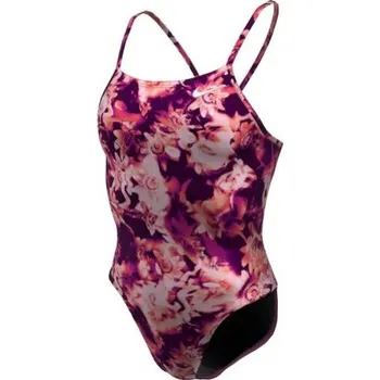 Dámské plavky Nike Hydrastrong Multi Print Pink Foam L - UK36