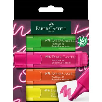 Zvýrazňovač Zvýrazňovače 4 barvy SUPER NEON FABER-CASTELL