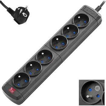 Napájecí kabel Prodlužovací Kabel přívod Reball 1,5 m, 6 ks, černý