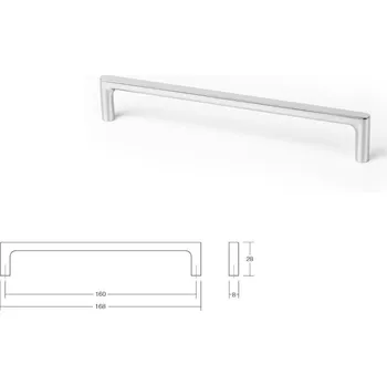 Nábytkové kování Nábytková úchytka VIEFE 0487 PURE 160mm chrom lesklý