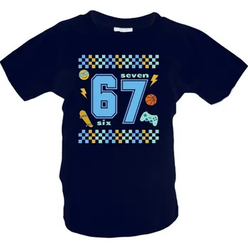 Pánská móda T-shock Tričko s potiskem 67 six seven pro chlapce dětské