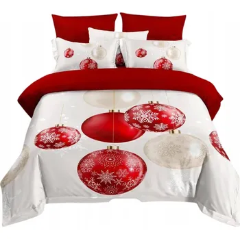 Povlečení VÁNOČNÍ SADA POVLEČENÍ 200X220 ZIMNÍ BAVLNĚNÝ SATÉN