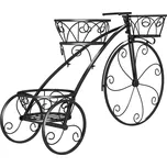 Kovový květináč ve tvaru bicyklu