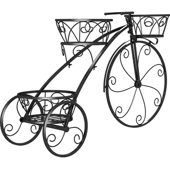 Stojan na květiny Kovový květináč ve tvaru bicyklu