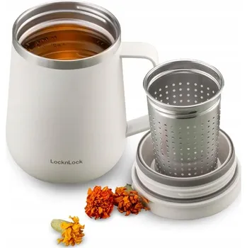 Termohrnek LOCKNLOCK 400ml béžový nálevník na čaj