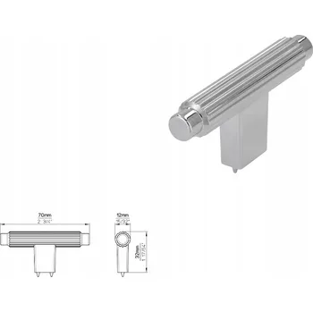 Nábytkové kování Nábytková úchytka SIRO 2594-70ZN1 chrom lesklý