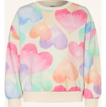 Dámské oblečení S.Oliver Red Dívčí Mikina, krémová / růžová / mátová, 116