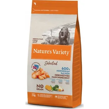 Krmivo pro psa Nature's Variety Selected pro střední psy s lososem 2 kg EXPIRACE únor (26.2.2026)