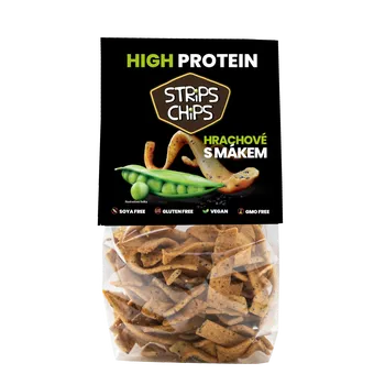 Chips Strips Chips High Protein – Hrachové s mákem 80 g