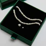 Set White Pearl Silver Velikost (obvod v mm): 49 - 52 mm