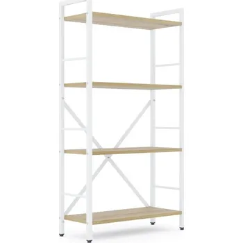 regál Policový regál LOFT 110x60x24 4 polic Dub-Biela