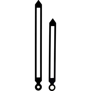 Kovové hodinové ručičky B23 (125 mm, 100 mm) - černé - Ručičky hodinové B23 pár černé