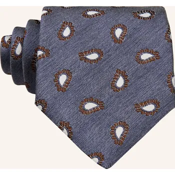 Kravata Windsor. Pánská Kravata, modrá / hnědá / režná, one size