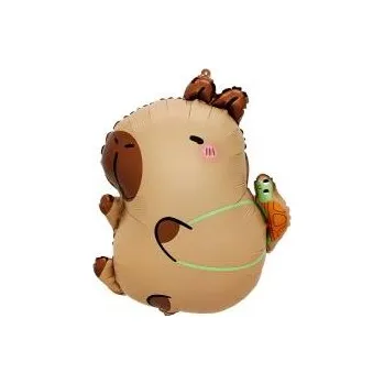 Balónek Fóliový balónek Kapybara se želvičkou, 44x38 cm