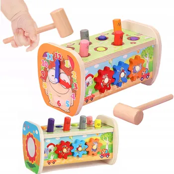 Dřevěná hračka Vzdělávací Hračka Kladivo NiceKids Věk 3+