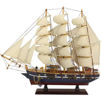 SEA Club Plachetnice, dřevo s látkovými plachtami, D: 47cm, V: 41cm