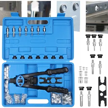 Nýtovací pistole RUČNÍ Nýtovací kleště pro nýtovací matice M3-M12 SADA TRANSPORTNÍ KUFR