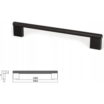Nábytkové kování Nábytková úchytka VIEFE 0486 GRAF BIG 320mm černá