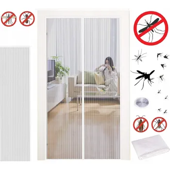 Moskytiéra MOSKYTIÉRA 70 x 200 cm NA DVEŘE - SÍŤKA PROTI KOMÁRŮM A HMYZU