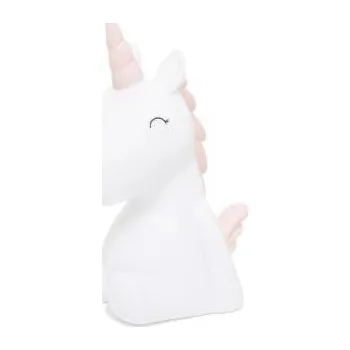 Lampička MTM Dhink Baby Noční světlo - Jednorožec bílý růžová hříva 10 cm