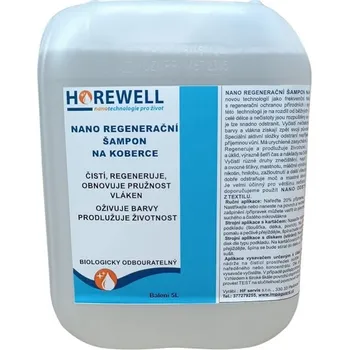 Čisticí prostředek na koerce a čalounění Horewell Nano regenerační šampon na koberce - koncentrát 5 l + Dárek Nano houbička na čištění nečistot