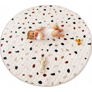 Hrací deka Hakuna Matte Prošívaná Deka Podložka Kulatá na Lezení 150 cm 1,5cm Konfety