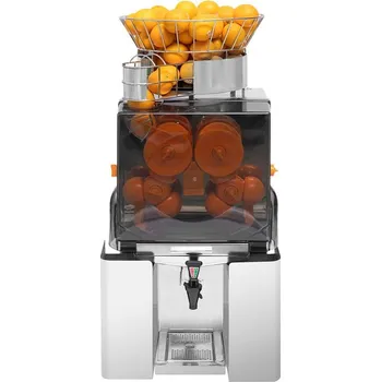 Lis na citrusy G.Gastro Elektrický lis na pomeranče - s automatickým podáváním ovoce a vypouštěcím kohoutkem - stříbrný