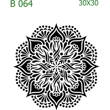 Plastová šablona pro malování - Mandaly a dortovky - Mandala (B064) - 30 x 30 cm , Lepící fólie