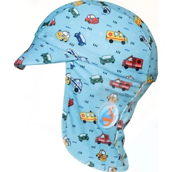 Plavecká čepice Dětská plážová čepička AquaKiddo Hat Cars 1-3