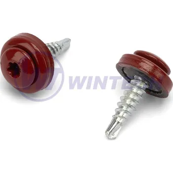 Šroub WINTECH Střešní šroub UFO+EPDM 4,8 x 20,red.vrták RAL 3011 Balení: 250 ks CIBEK48020B3K