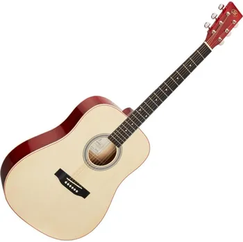 Kytara SX SD204 Transparent Red Akustická kytara