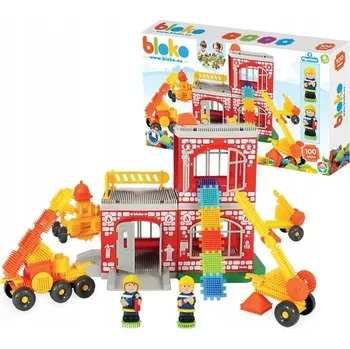 ostatní stavebnice STAVEBNICE JEŽEK HASIČI 100 dílů 2 figurky