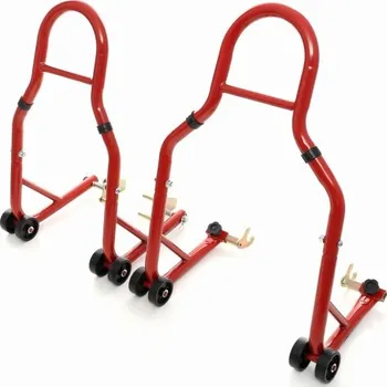 zvedák Kraft&Dele KD341, Motocyklový zvedák pro přední a zadní kolo | Stabilní konstrukce se zdvojenými koly