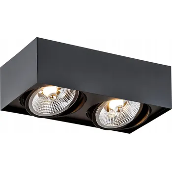 Čtvercová Stropní Svítidlo Argon 30 x 15 cm černá